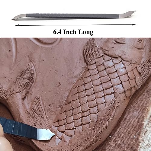 Pottery Clay Modeling Tools Fish Scale Texture Pattern Clay Sculpture Tool Pottery Carving Blade Ceramic Making Tool