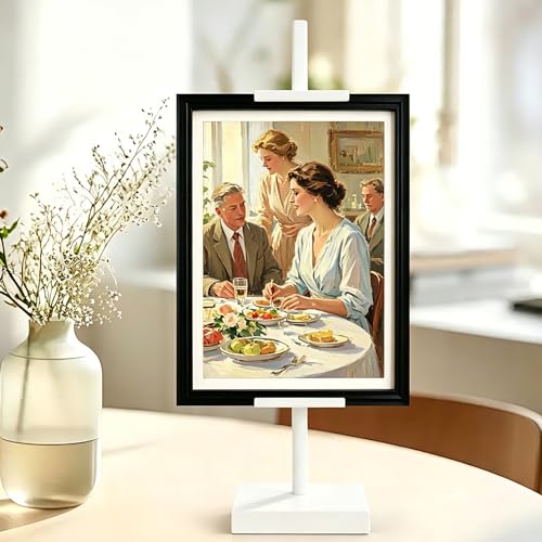 18'' Adjustable Tabletop Easel Stand, White Easel for Display | Steady and Elegant Picture Easels for Display, Picture Frame Stand, Adjustable Art Easel,Picture stand for Artwork, Photo. - color: White, size: 18inch