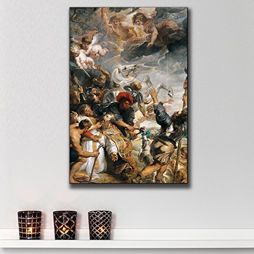 wall26 - Oil Painting of The Martyrdom of St. Livinus by Peter Paul Rubens - Baroque Style - Angels, Catholic, Christianity - Canvas Art Home Art - 12x18 inches - color: 19. the Martyrdom of St. Livinus, size: 18"L x 12"W