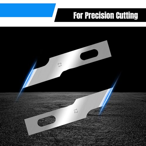 120 Pcs Exacto Knife Blades, #12 High Carbon Steel Hobby Knife Blade Refills Hobby Knife Replacement Blades for Craft, Scrapbooking, Stencil - size: #12