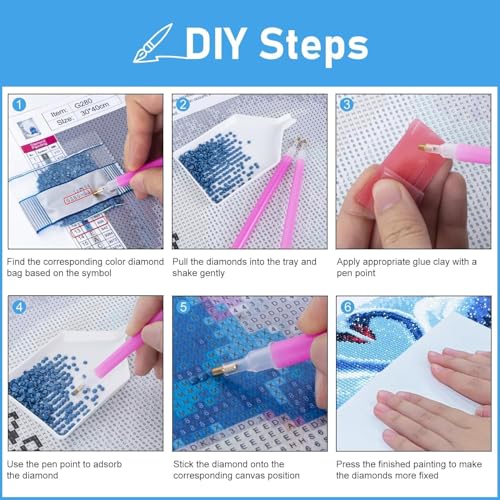 AIBOERL 4 Pack Diamond Art Kits for Adults,Animals Kids Diamond Painting | Round Drill Cartoon Animals Diamond Painting for Beginners DIY Rhinestone 5D Diamond dots(Gemstone Craft)Wall Art Gift 8x8IN - color: DP02982