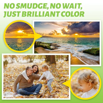 Uinkit Bright White Single Sided Glossy Photo Paper - 4x6 Inch 180gsm (48lb), 50 Sheets Instant Dry Dye Inkjet Paper, Scratch Resistant Professional Photo Printing for Home DIY Memories - size: 4x6x50, style: White Glossy
