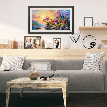 YOYA Large Diamond Art Kits for Adults, Sunset 5D Large Diamond Painting - color: Sunset Landscape 501