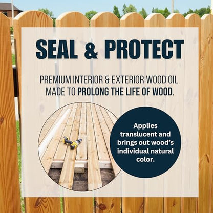 Presidential Shingle Oil - Indoor & Outdoor Clear Wood Sealer (5 Gallon) | Non Toxic – Low Odor – Reduces Weathering - Water Resistant - Enhances Natural Appearance – Made in USA - size: 5 Gallon Pail