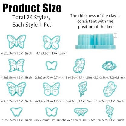 ORIGACH 14 Pcs Butterfly Clay Cutters Set | Spring Butterfly Fairy Polymer Clay Cutters Set for Earring Making Jewelry Making - style: Butterfly