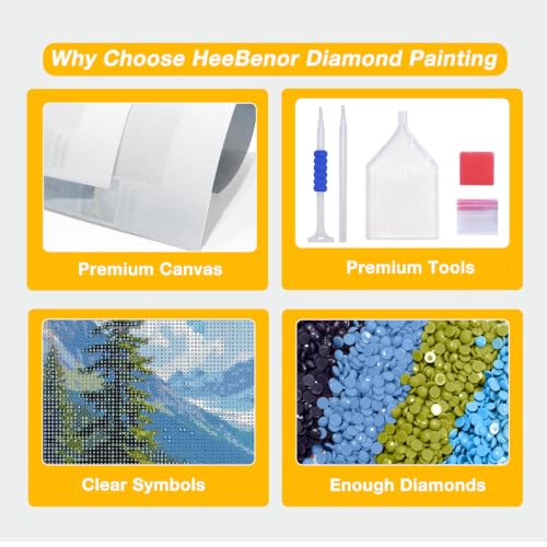 HeeBenor 5D Landscape Large Diamond Painting Kits for Adults, 27.5" X15.7" - color: Landscape 055