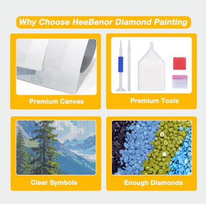 HeeBenor 5D Landscape Large Diamond Painting Kits for Adults, 27.5" X15.7" - color: Landscape 055