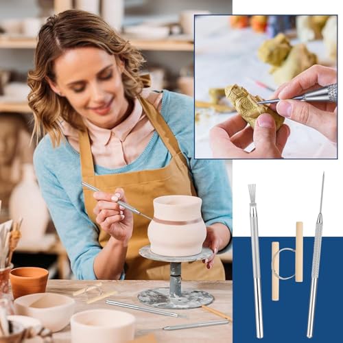 Yayatty Polymer Clay Tools, Acrylic Clay Roller, Acrylic Sheet, Rotary Cutting Mat, Round Polymer Clay Cutters with Clay Slicer Blade for Pottery and Sculpture (13 PCS) - color: 13 PCS