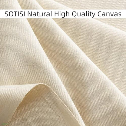 Canvas Fabric, Premium 10oz Natural Cotton Duck Canvas Fabric 62'' Wide for Arts & Crafts, Backings, Covers,5Yd (60 x 180 inchs) - color: Natural, size: 5Yd (60 x 180 inchs)