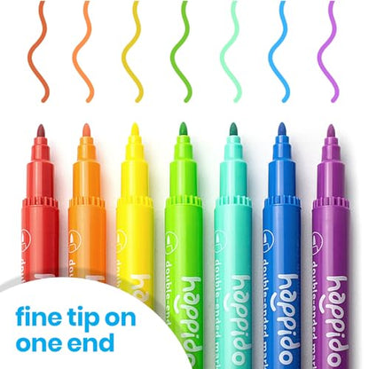 International Arrivals Happido Double-Sided Markers for Kids, Set of 24 - style: 24 Count - Double Ended