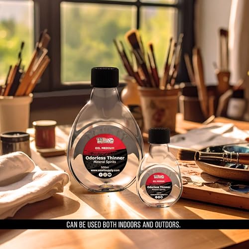 U.S. Art Supply Odorless Mineral Spirits for Cleaning 125ml - size: 4.2 Fl Oz (Pack of 1)