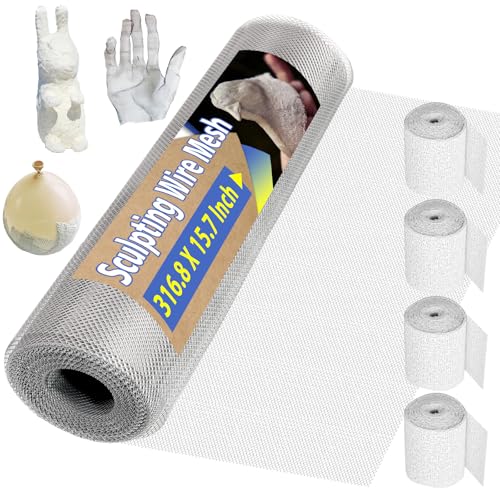 Sculpting Wire Mesh Roll for Art Crafts, Clay Sculpture (15.7 X 316.8 Inch) - size: 15.7 X 316.8 Inch