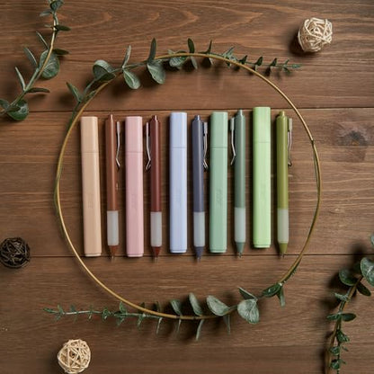 BLIEVE - Aesthetic Highlighters and Gel Pens With Soft Ink and Chisel Tip, Bible Highlighters and Pens No Bleed, Dry Fast Easy to Hold, for Bible Journaling Planner School Supplies (EARTHY) - color: EARTHY