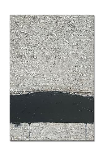 NANKAI Hand-Painted Minimalism Black and Gray Art Oil Painting Canvas Abstract Oil Painting Wall Art 36x24 Inch Home Wall Decoration - color: Nkhb076