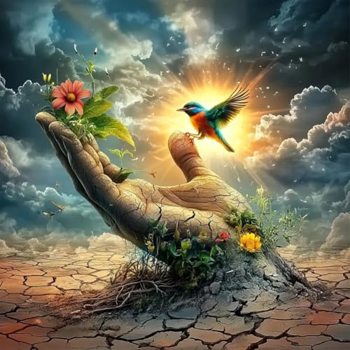 Reluohuo Bird Diamond Art Kit for Adult Full Drill Diamond Painting Kit | Hand Diamond Art Kit for Beginner Round Full Drill Acrylic, DIY Art Craft for Wall Decor Holiday Gifts 12x12 Inch - color: Bird