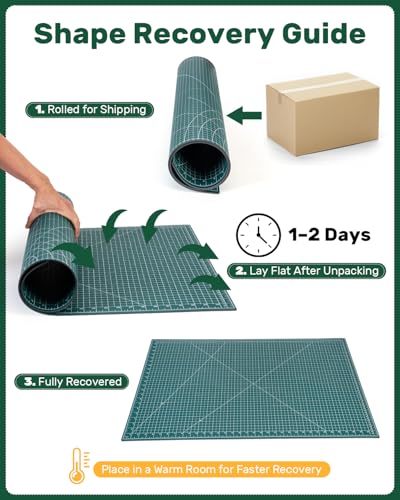 Self Healing Cutting Mat, 35" x 23", Double-Sided Rotary Cutting Mat for Sewing, Quilting, Scrapbooking & Craft, Large Craft Cutting Board for Hobby Use(A1) - size: 35"L x 23"W