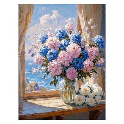 AUKELHJ Flowers Diamond Art Kits for Adults, Diamond Painting, 12x16 Inch - color: 08-Flowers