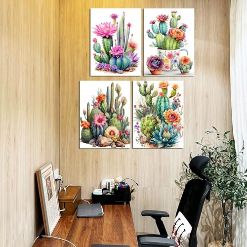 Lanzeyo Diamond Painting Kits for Adults, Adult Hand Crafts Diamond Art Kits, Succulent Diamond Dots Kits, Gem Art for Living Room Wall Art (Succulent) - color: 04 Succulent