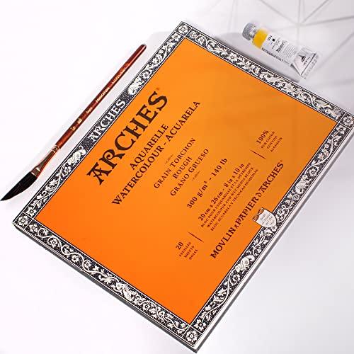 Arches Watercolor Paper Block, Rough, 8" x 10", 140 pound - size: 8"x10", style: Rough