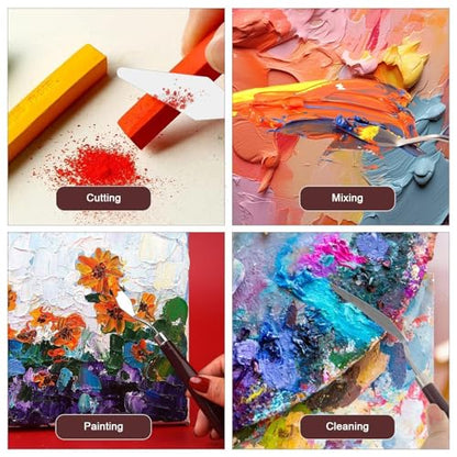 EEEKit Palette Knife Set: 15PCS - Painting Tools for Oil Canvas/Watercolor/Acrylic