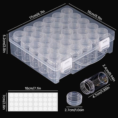 Bead Organizer, Bead Containers, 30 Grids Diamond Painting Storage Containers Clear Bead Organization Diamond Painting Accessories Small Storage Container for Beads Seeds Glitter Rhinestones (1 Pack) - size: The outer box: 16 x 14 x 5.3cm (1 Pack)