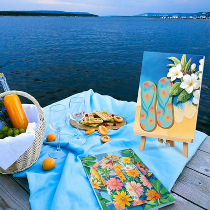Sherr 24 Pcs Pre Drawn Canvas for Adult, Hawaii, 8 x 10 Inch - size: 8 x 10 Inch, style: Hawaii