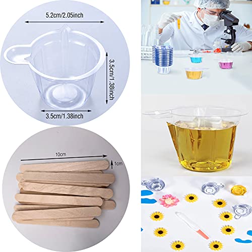 Mixing Cup 100PCS,40ml Disposable Plastic Resin Mixing Cups