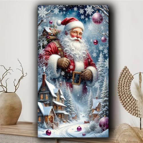 Santa Claus Diamond Painting Kit,Christmas Diamond Art kits for Adults | Christmas DIY Craft Kit,Beginner Diamond Art,Diamond Dots,Gem Painting,Diamond Mosaic kits,Large Size 15.7x27.5inch - color: AM8002