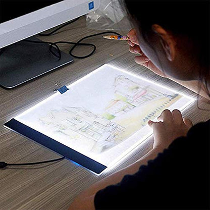 Huacan LED Light Pad Board for Diamond Painting Tablet Ultrathin 3 Level Dimmable Portable USB Charging Apply to Diamond Art Kits - color: A4
