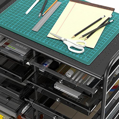 Simple Houseware 12 Drawers Rolling Utility Cart Organizer, Black - color: Black, size: 12 Drawers