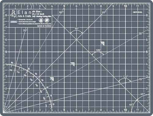 Elan Cutting Mat A4 Gray, Self Healing Cutting Mat 9x12 Inch, 5-Ply Craft Board Gray, Hobby Board for Crafts 9x12 Inch - style: 12 x 9"
