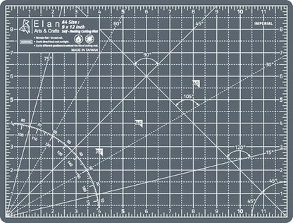 Elan Cutting Mat A4 Gray, Self Healing Cutting Mat 9x12 Inch, 5-Ply Craft Board Gray, Hobby Board for Crafts 9x12 Inch - style: 12 x 9"