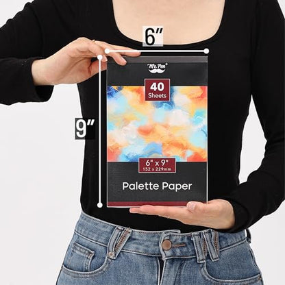 Mr. Pen- Disposable Paint Palette Paper Paint Pad, 6" x 9", 40 Sheets - size: 6" x 9", 1 Pack
