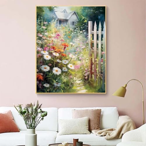 niurenmaoyi Garden Paint by Numbers Kit for Adult Beginner,16X20in - color: Adults' Paint-By-Number Kits-0521-07