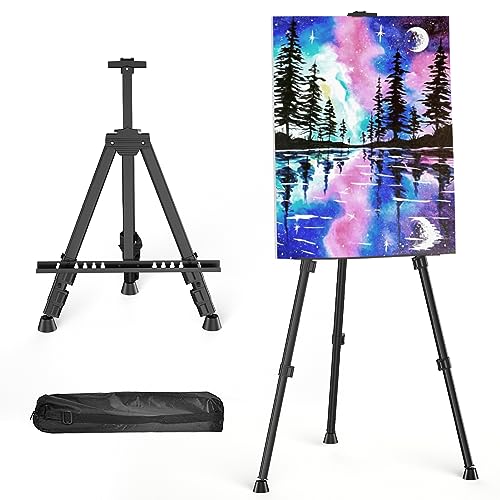 Easels for Painting Canvas, Aredy 66" Art Easel for Drawing, Portable Painting Easel Stand, Metal Table Top Easel - style: 1 Pack