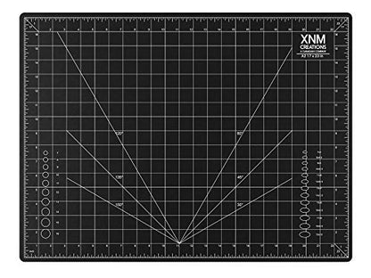 XNM Premium Self Healing Cutting Mat - 18 Inches by 24 inches - A2, 3 Layer Quality PVC Construction - Dual Sided, Imperial and Metric Grid Lines - Perfect for Cutting, Sewing, and Crafts - size: 24.4"L x 18.5"W
