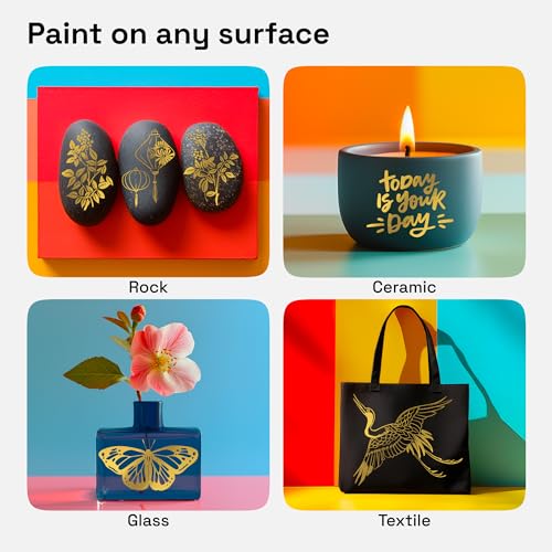 ARTISTRO Gold Dual-Tip Acrylic Paint Pens - Set of 2 - color: Gold