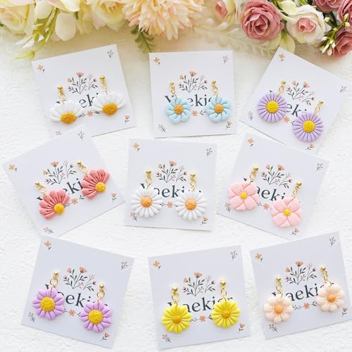 Flower Shape Polymer Clay Cutters Set – Molds and Clay Cutters for Polymer Clay, Floral Clay Earring Tools - color: C color