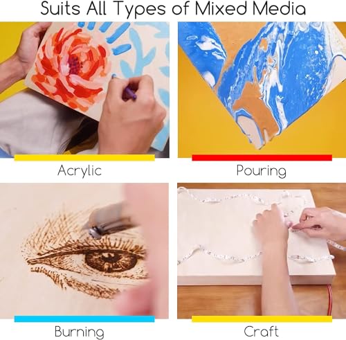 MEEDEN Unfinished Wood Canvas Board:14x18 Canvas Panel Pack of 2 | 1-1/2" Deep Wooden Panel Board, Blank Cradled Wood Art Board for Painting - Rectangle - size: 14x18/2 Pcs