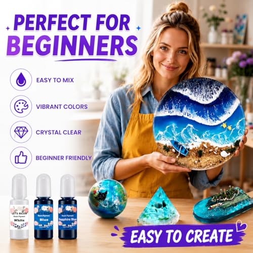 LET'S RESIN Epoxy Resin Dye,15 Color Translucent Epoxy Resin Pigment - size: 15 Colors