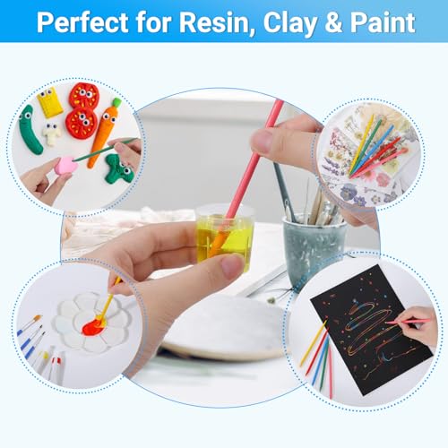Resin Measuring Cups and Sticks, 200PCS Disposable Mixing Cups Set - 100PCS 30ml Graduated Measuring Cups and 100PCS Pointed Stir Sticks for Epoxy Resin, Glue, Paint Pouring - color: Clear cups+point stick, size: 30ml