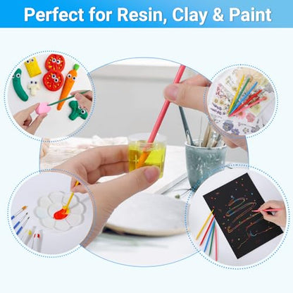 Resin Measuring Cups and Sticks, 200PCS Disposable Mixing Cups Set - 100PCS 30ml Graduated Measuring Cups and 100PCS Pointed Stir Sticks for Epoxy Resin, Glue, Paint Pouring - color: Clear cups+point stick, size: 30ml