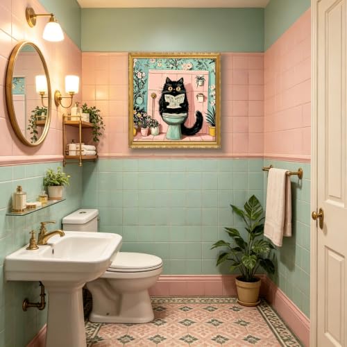 BYGFHLYW Funny Black Cat Paint by Numbers Kit for Adults Beginners - color: PB504-1