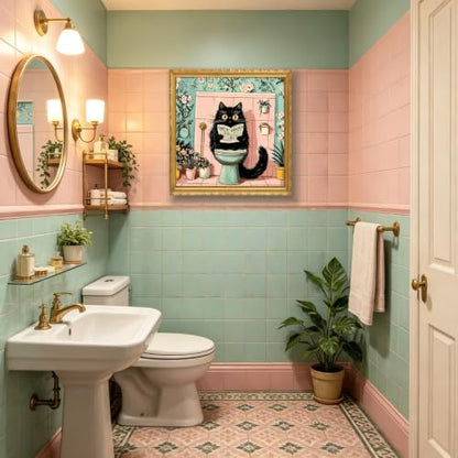 BYGFHLYW Funny Black Cat Paint by Numbers Kit for Adults Beginners - color: PB504-1