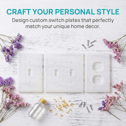 3Pcs DIY Silicone Resin Mold Set for Switch Socket Covers for Home Decor