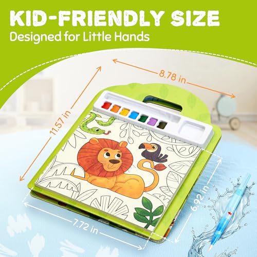 JoyCat Find & Color Paint with Water Coloring Books for Toddlers | Seek and Find Learning Activity, Animal No Mess Arts & Crafts Kids Toys Ages 3-5 & 4-8, Birthday Gifts for Boys & Girls - style: Animals