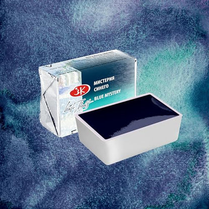 White Nights Limited Edition Granulation Metamorphoses Watercolor Collection of Professional Artist Grade Paints Vibrant Lightfast Colors by Nevskaya Palitra (Blue Mystery) - color: Blue Mystery