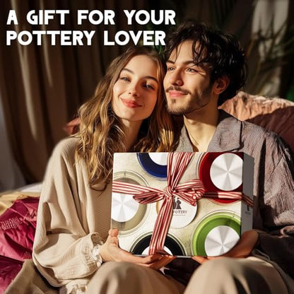 Pottery Wheel for Kids and Beginners - Complete Pottery Set with 6" Turntable with Two-Way Rotation, 2.2lb Clay, Art Supplies Sculpting Tools, Craft Gifts for Kids | Complete Pottery Set with 6" Two-Way Rotating Turntable, 2.2lb Clay, Art Supplies Sculpti