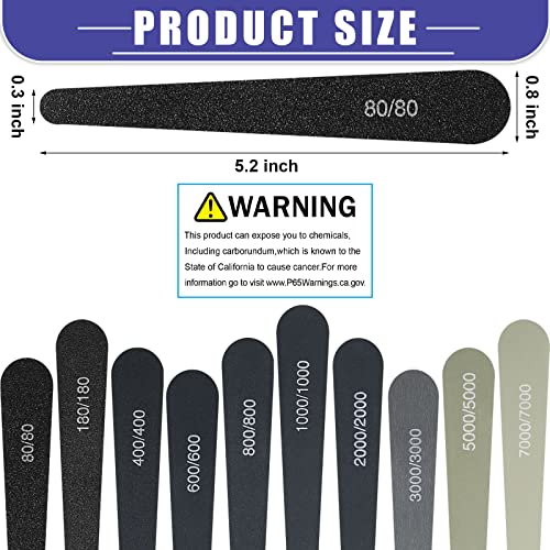 Honoson 20 Pcs Model Sanding Sticks,Low Grits Rating,Water Drop Style | 3D Print Polishing Sticks, Assorted Grits, Plastic Metal Wood Modeling Polishing Tools for Finishing, Dual-sided Design - style: Water Drop Style