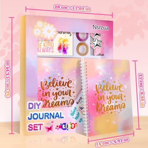 Nsrzua DIY Journal Kit for Girls,Toys for Ages 8-14 and Birthday Gifts for Girls - color: yellow